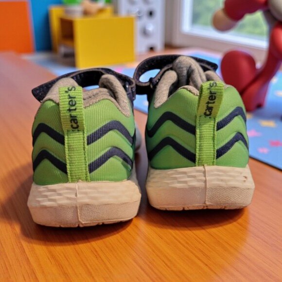 Toddler Carter's Athletic Sneaker Blue Green Size 6 - Picture 4 of 6